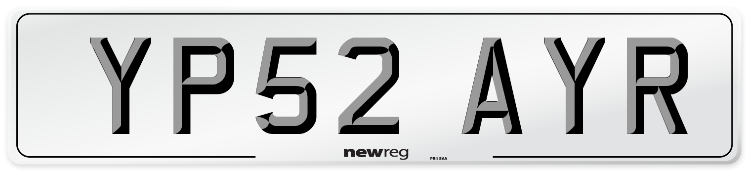 YP52 AYR Number Plate from New Reg